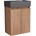 InterCeramic Compact Мебел за баня 4242wooden с умивалник - стенен pvc шкаф, черен мат (4242wooden)