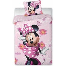 FARO Obliečky Minnie kvety Bavlna 140x200 70x90