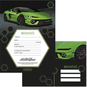 Ars Una Покана за парти ARS UNA 10 листа + 10 плика Lamborghini 5522 50225224 (50225224)