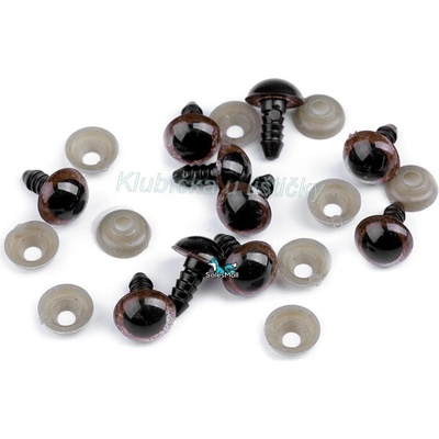 Bezpečnostní oči 10mm hnědé