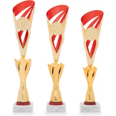 Pohár DESIGN výška 43 cm zlatý/červený