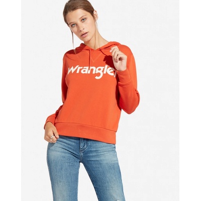 Wrangler mikina LOGO HOODY BURNT OCHRE