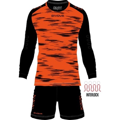 Givova Kit Fluo Orange-Black oranžová Brankářský Set