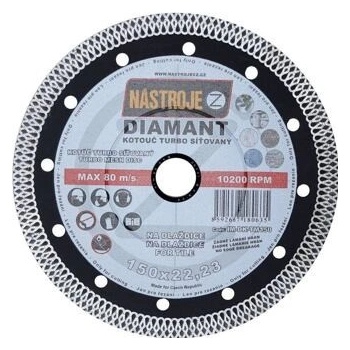 Nástroje cz Diamantový kotouč síťovaný 180 x 1,6 x 22,2 mm IM-DK-TM180