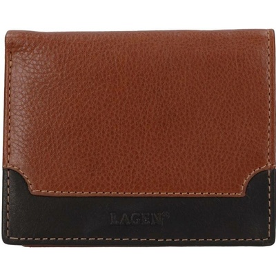 Lagen pánská kožená peněženka hnědo černá BLC/5261/122 COGNAC/BLACK