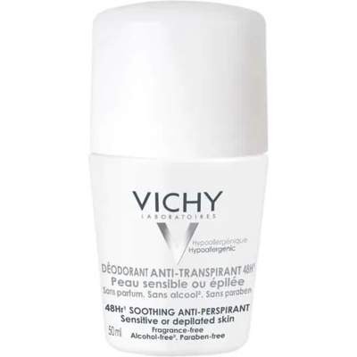 Vichy 48hr Soothing Anti-Perspirant Sensitive or Depilated Skin roll-on 50 ml