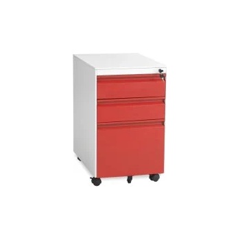 Image 1 of Plesio Метален контейнер с 3 чекмеджета червен/сив