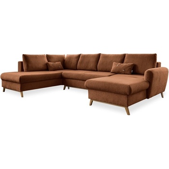 Miuform Оранжев U-образен разтегателен диван, ляв ъгъл Scandic Lagom - Miuform (Lagom HAEECL-2QBK-LCR MAS409)