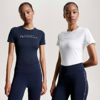 Tommy Hilfiger Tričko Equestrian Brooklyn dámské desert sky