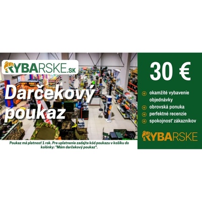 Darcek Darčeková Poukážka Rybarske.sk 30€