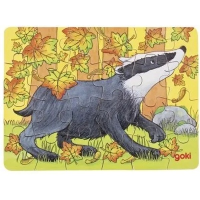 Goki - Дървен мини пъзел - Горски животни (57709)