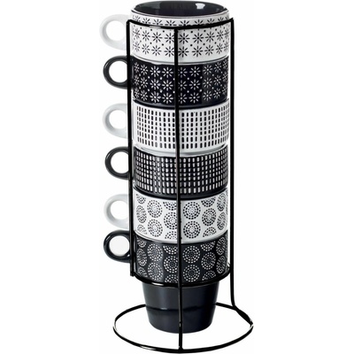 Secret de Gourmet Hrnek Sada porcelánových šálků na stojanu 32546 6 x 260 ml