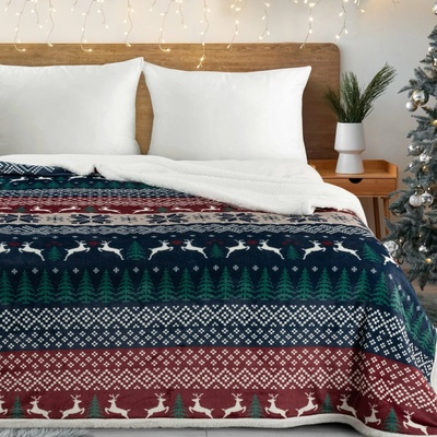 Eurofirany chlupatá vánoční deka Nordic1 150X200