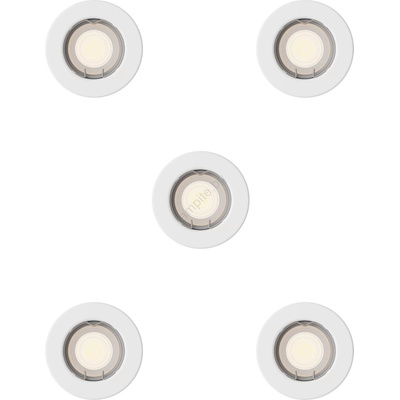 Philips - Комплект от 5 вградени осветителни тела PERIDOT 1xGU10/7W/230V, бяло (P7286)