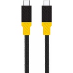 Tactical BlackBird USB4 USB-C to USB-C Cable 240W - здрав USB4 кабел с въжена оплетка за устройства с USB-C порт (100 см) (черен)