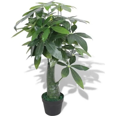 Umělá rostlina pachira s květináčem 85 cm zelená