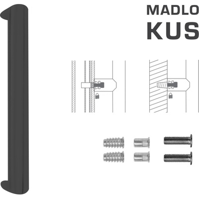 MPkovania FT - MADLO kód K40 40x20 mm SP ks Rozteč madla: 350 mm, Rozmer profilu madla: 40x20 mm, Dĺžka: 370 mm