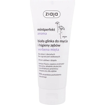 Ziaja Mintperfect Aroma White Clay Verbena & Mint Toothpaste натурална паста за зъби с минерали и бяла глина унисекс 100 мл