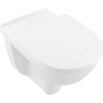 Villeroy & Boch ViCare - Висяща тоалетна без бариери, отвод отзад, DirectFlush, CeramicPlus, алпийско бяло 4695R0R1 (4695R0R1)