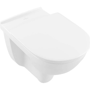 Villeroy & Boch ViCare - Висяща тоалетна без бариери, отвод отзад, DirectFlush, CeramicPlus, алпийско бяло 4695R0R1 (4695R0R1)