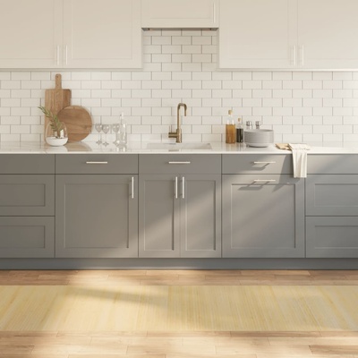 vidaXL Килим, правоъгълен, светъл натурален, 70x300 см, бамбук (376753)