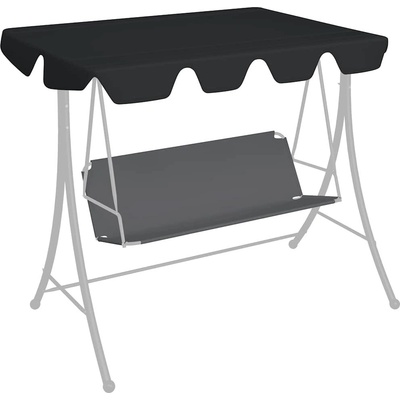 OMAXI 116173 Náhradní stříška na zahradní houpačku černá 150/130 x 105/70 cm