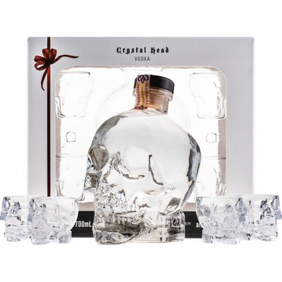 Crystal Head 40% 0,7 l (darčekové balenie 4 poháre)