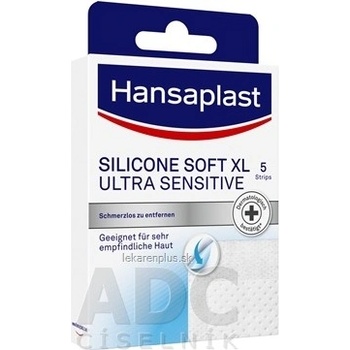 Hansaplast SILICONE SOFT XL ULTRA SENSITIVE náplasť 5 ks
