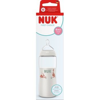 Nuk First Choice РР Шише Temperature control 360мл. силикон 6-18мес. , р-р XL, Кенгуру (10217004)
