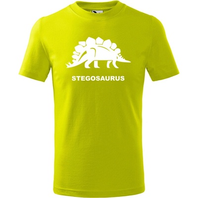 T-ričko Stegosaurus detské tričko citrónová biela