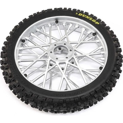 Losi 1:4 Promoto-MX Motorcycle: Kolo s pneu Dunlop MX53 přední disk chrom