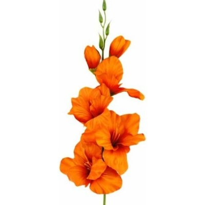 Umelá gladióla saténová oranžová 54 cm