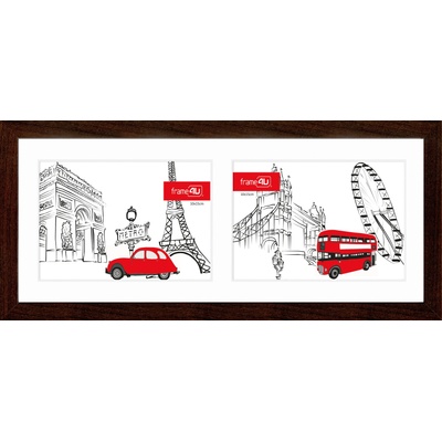 STYLER Рамка за снимки Japan 15 x 37 см тъмнокафява (RA-13195)