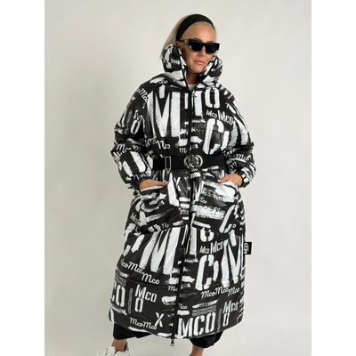 Miss City Official kabát POCKET Černobílá