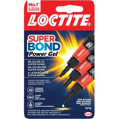 HENKEL Loctite Super Bond POWER Gél Mini Trio 3 x 1 g