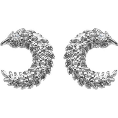 Hot Diamonds Stříbrné náušnice s diamantem a topazy Selene DE866