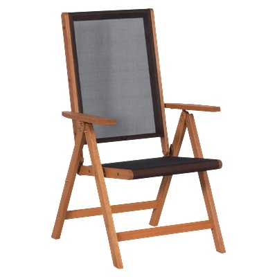 Bogdan Furniture Сгъваем дървен градински стол sven - черен