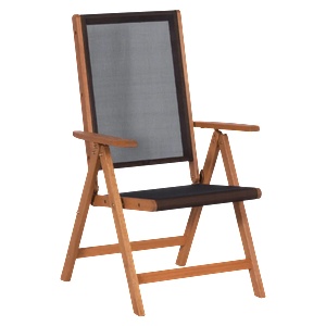 Bogdan Furniture Сгъваем дървен градински стол sven - черен