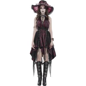 Devil fashion дамска асиметрична рокля DEVIL FASHION - Butterfly - виненочервена - SKT249