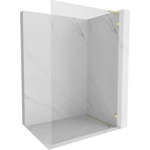 Mexen Lunar L стена за душ Walk-in дясна 120 x 200 cm, прозрачна 8 mm, златно четкано - 830L-120-000-55-00-P (830L-120-000-55-00-P)