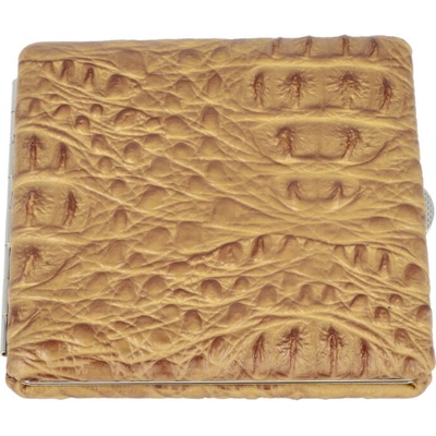 Cigaretové pouzdro Angelo Croco, sv. hnědé, 10cig.