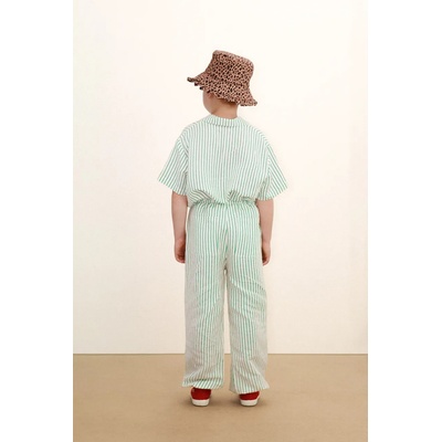 Tinycottons Детска риза с лен Tinycottons EMERALD STRIPES SHIRT (SS26.243)