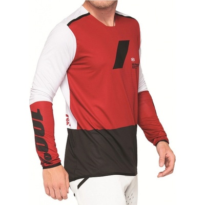100% s dlhým rukávom R-CORE X cherry black pánsky