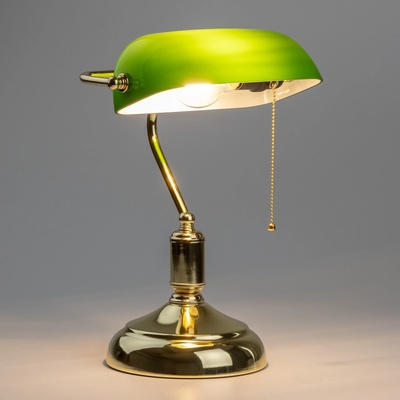 Brilagi - Настолна лампа BANK OFFICE 1xE27/60W/230V златна/зелена (BG2380)
