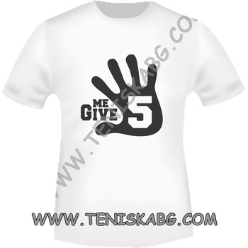 Image 1 of Fruit of the Loom Тениска с щампа - Give me 5