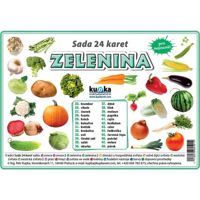 Sada 24 karet - zelenina - Petr Kupka, Petr Kupka