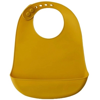 Interbaby Силиконов лигавник Interbaby - С джоб, горчица (SI002-75)