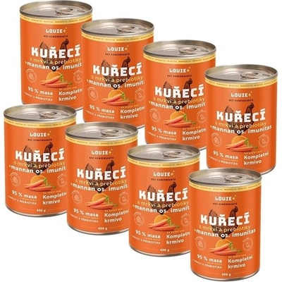 Louie kuracie s mrkvou a prebiotikami 8 x 400 g