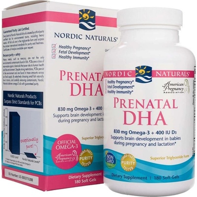 Nordic Naturals Prenatální DHA jahoda 90 kapslí