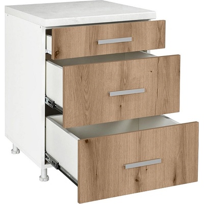 Matis Кухненски шкаф долен с три чекмеджета in d60 f дъб артизан